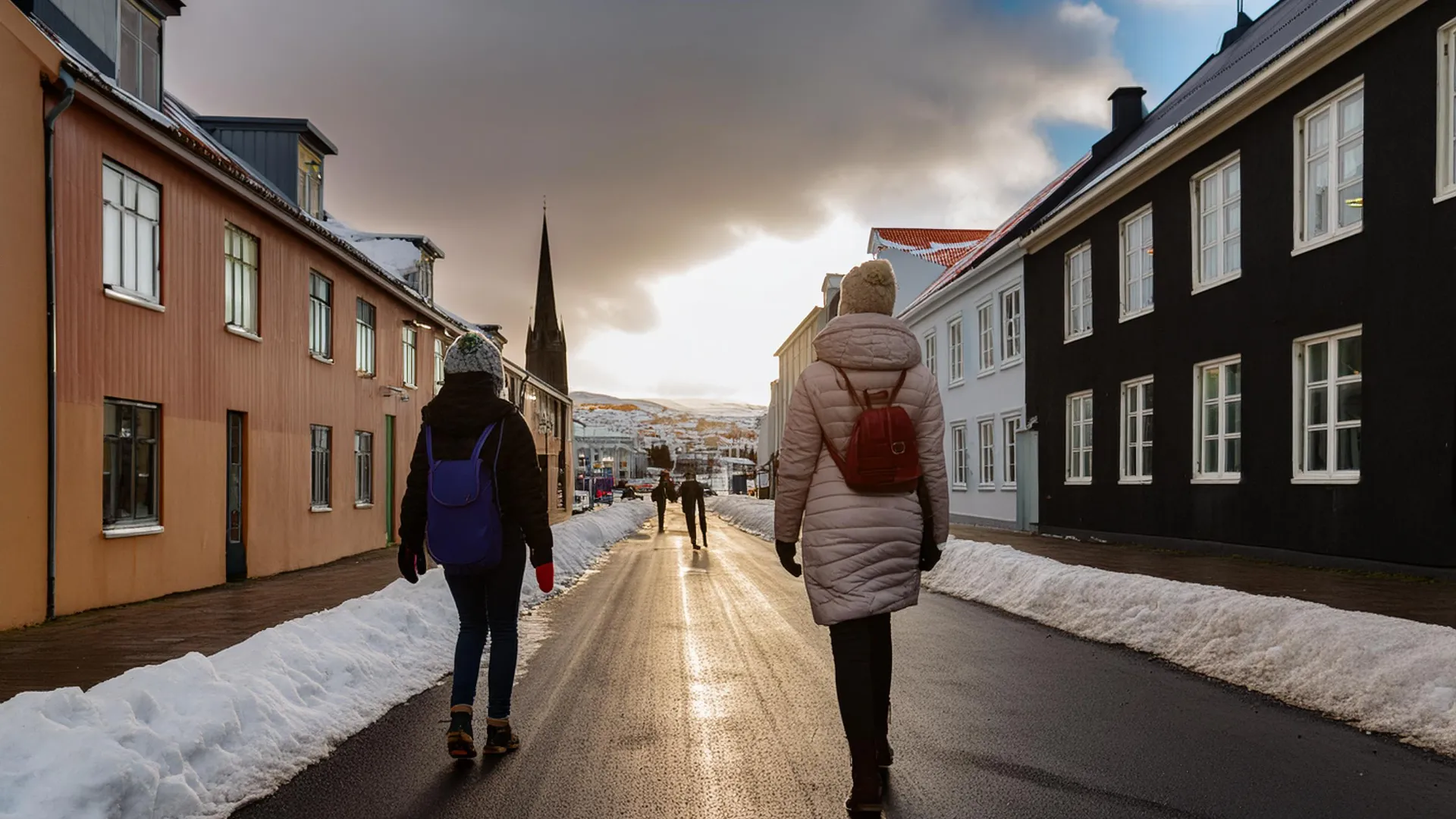 reykjavik ciepłe chodniki